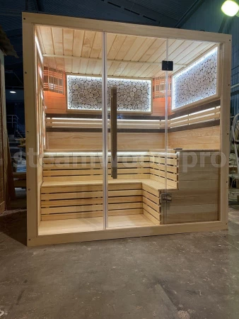 Четырехместная финская сауна Luxury из кедра